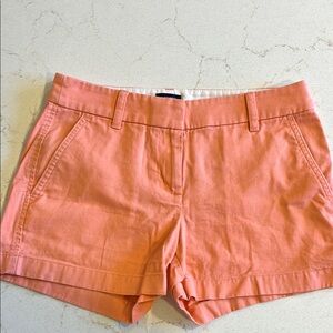J. Crew Coral Bermudas Tailored Linen Blend
